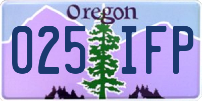 OR license plate 025IFP