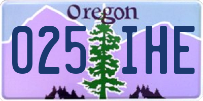 OR license plate 025IHE