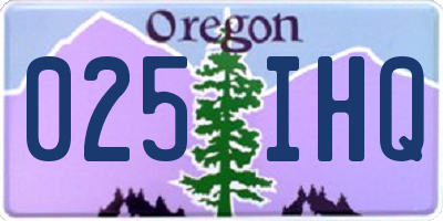 OR license plate 025IHQ