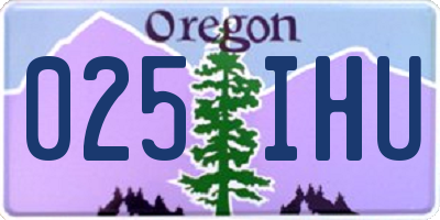 OR license plate 025IHU