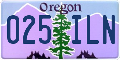 OR license plate 025ILN