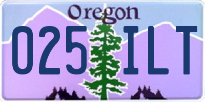 OR license plate 025ILT