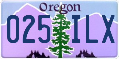 OR license plate 025ILX