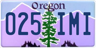 OR license plate 025IMI