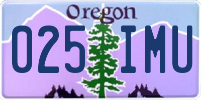OR license plate 025IMU