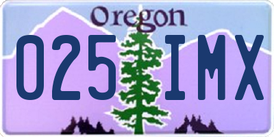 OR license plate 025IMX