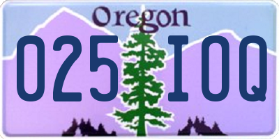 OR license plate 025IOQ