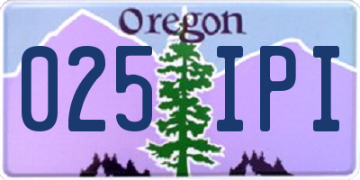 OR license plate 025IPI