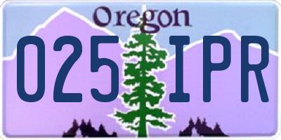 OR license plate 025IPR
