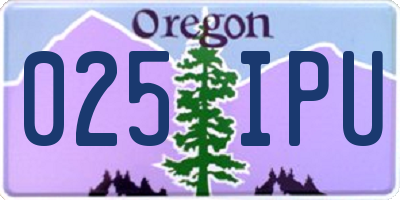 OR license plate 025IPU