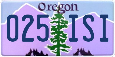 OR license plate 025ISI