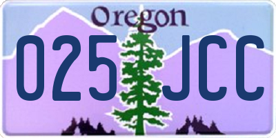OR license plate 025JCC