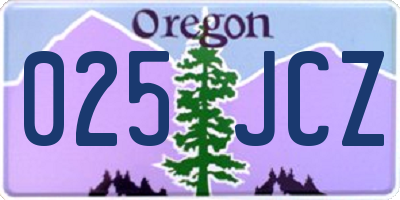 OR license plate 025JCZ