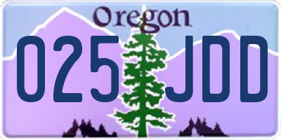OR license plate 025JDD