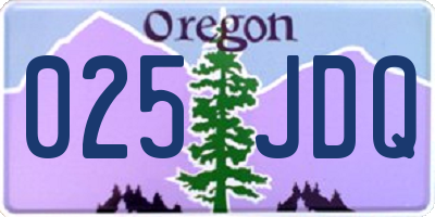 OR license plate 025JDQ