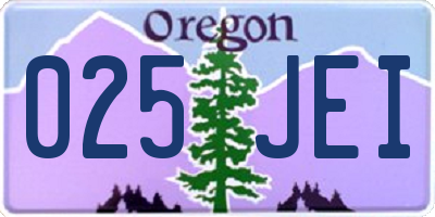 OR license plate 025JEI