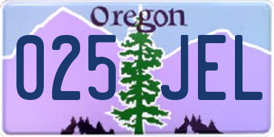 OR license plate 025JEL