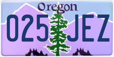 OR license plate 025JEZ