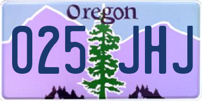 OR license plate 025JHJ