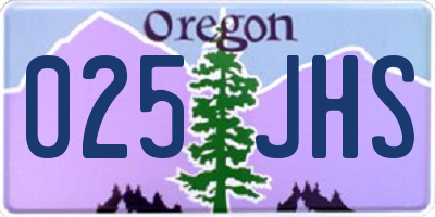 OR license plate 025JHS