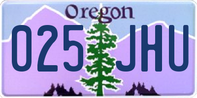 OR license plate 025JHU