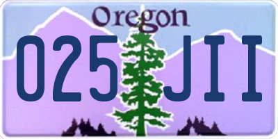 OR license plate 025JII