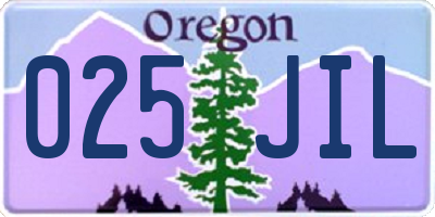 OR license plate 025JIL