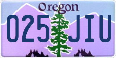 OR license plate 025JIU