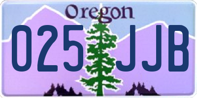 OR license plate 025JJB