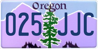 OR license plate 025JJC