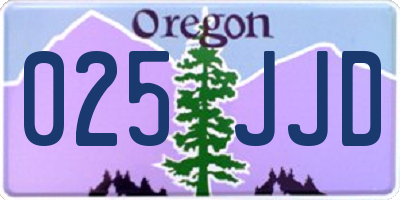 OR license plate 025JJD