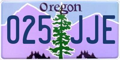 OR license plate 025JJE