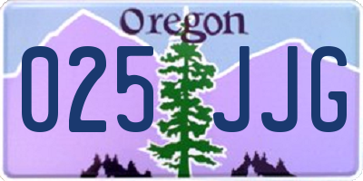 OR license plate 025JJG