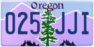 OR license plate 025JJI