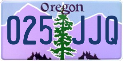 OR license plate 025JJQ