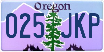OR license plate 025JKP