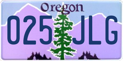 OR license plate 025JLG