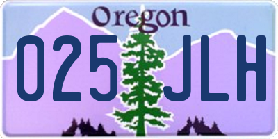 OR license plate 025JLH