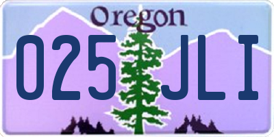 OR license plate 025JLI