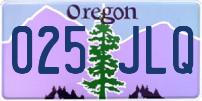 OR license plate 025JLQ