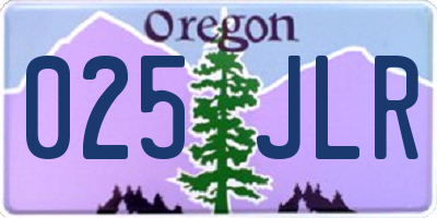 OR license plate 025JLR