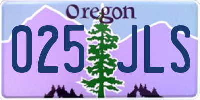 OR license plate 025JLS