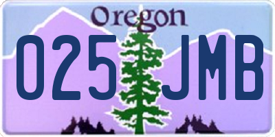 OR license plate 025JMB