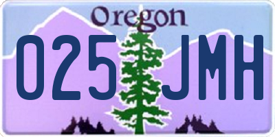 OR license plate 025JMH