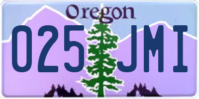 OR license plate 025JMI