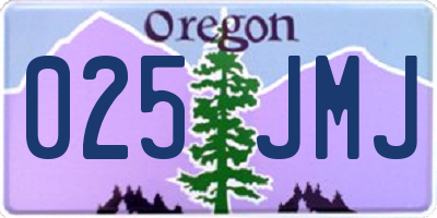 OR license plate 025JMJ