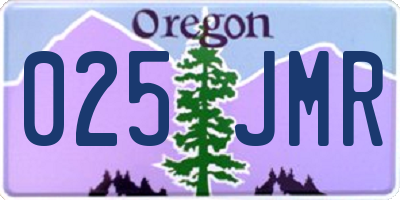 OR license plate 025JMR