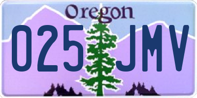 OR license plate 025JMV