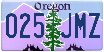 OR license plate 025JMZ
