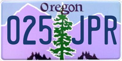 OR license plate 025JPR